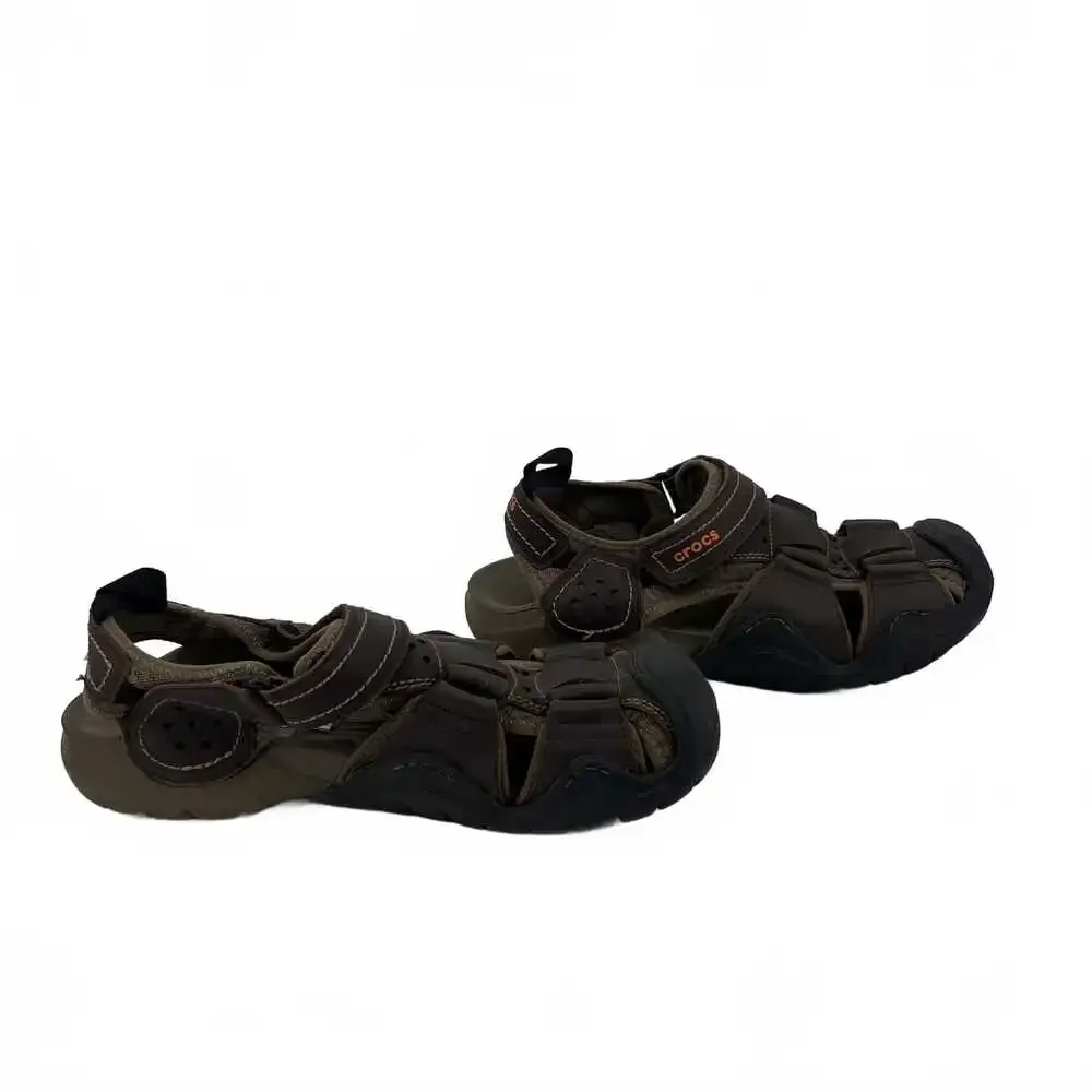 CROCS Brown Classic Slip-On Sandals | Men’s Size 8